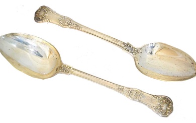 A pair of George IV silver spoons