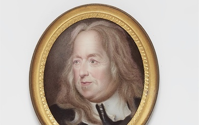 A portrait miniature of an older gentleman