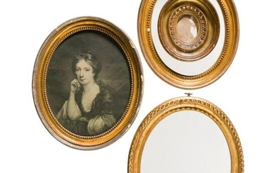 A set of four oval French neo-classical frames, 19th