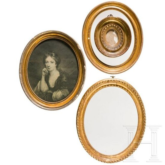A set of four oval French neo-classical frames, 19th