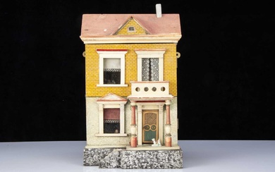 A small German wooden dolls’ house circa 1910