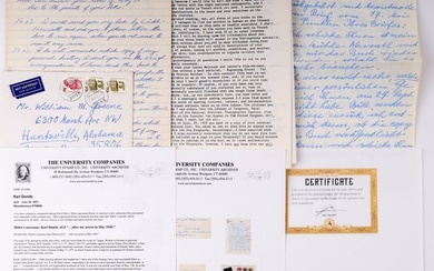 ADMIRAL KARL DOONTZ SIGNED LETTER PERSONAL HISTORY