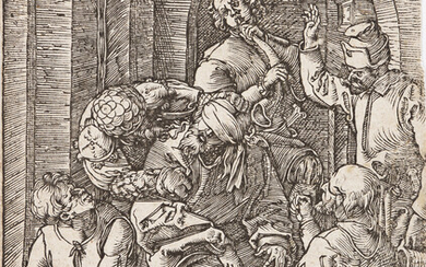 ALBRECHT DÜRER The Mocking of Christ. Woodcut, circa 1509-11. 127x98 mm; 5 1/8x4...