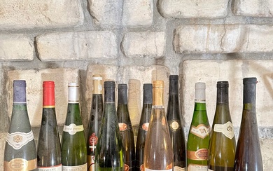 ALSACE Lot de 12 bouteilles diverses : ALSACE GRAND CRU Pinot gris Grand cru Winek-...
