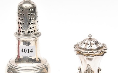 AN IRISH GEORGE III STERLING SILVER CASTER