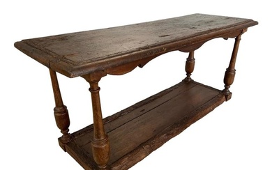 ANTIQUE 18TH C. FRENCH FARMHOUSE CONSOLE TABLE