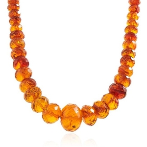 ANTIQUE NATURAL AMBER BEAD NECKLACE comprising a single