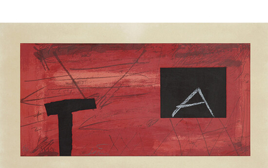 ANTONI TPIES (1923-2012) SANS TITRE Lithographie sur papier Signe et...
