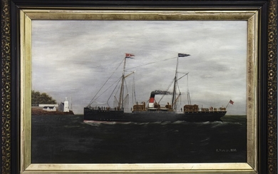APPROACHING THE SHORE, AN OIL BY A MCLEAN