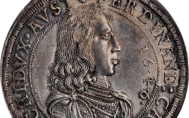 AUSTRIA. Taler, 1646. Hall Mint. Ferdinand Charles. NGC MS-61.