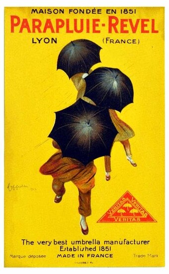 Advertising Poster Revel Umbrella Cappiello Parapluie