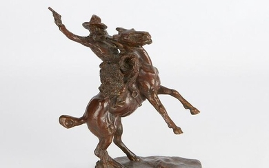After Charles Russell "Smokin Up" Horse Bronze