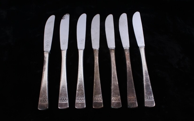 Air-India Silver Plated Knives Lot Of Seven