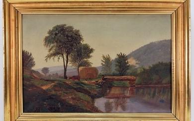 American School Impressionist Landscape Painting