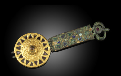 An 8th century Caucasian/Bulgarian bronze belt...