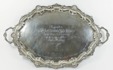 An Edward VII Silver Oval Two-Handled Tray, by Horace...