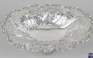 An early Victorian silver pierced fruit dish.