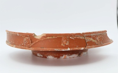 Ancient Roman Ceramic Terracotta Piece of Plate