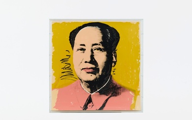 Andy WARHOL (1928 - 1987) Mao fond jaune, 1972. Sérigraphie en couleurs. Numérotée au verso...