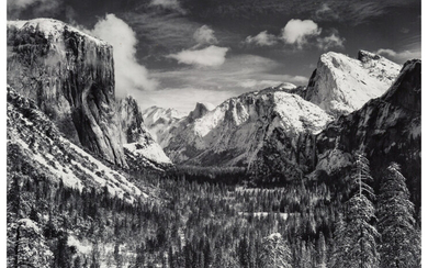 Ansel Adams (1902-1984), Yosemite Valley from Inspiration Point, Winter, Yosemite National Park, California (circa 1940)
