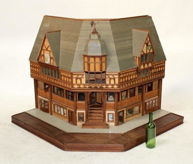 Antique English scale model of store front