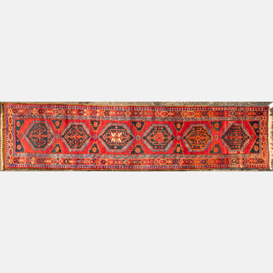Antique Persian Heriz Northwest Persia Wool Runner