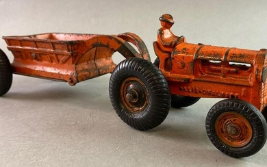Arcade Cast Iron Allis Chalmers Tractor with Wagon