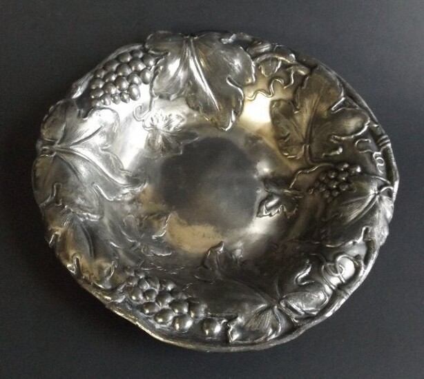 Art Nouveau bowl, silver plate, marked, Apollo 1910s