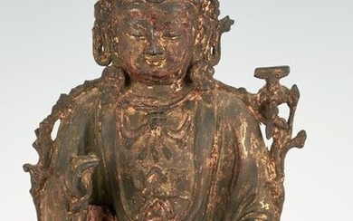 Asian Gilt Bronze Gautama Buddha, Ming