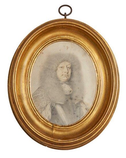 Attributed to David Loggan, English 1635-1692- Portrait...