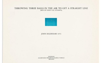 BALDESSARI, JOHN. Throwing Three Balls in the Air to