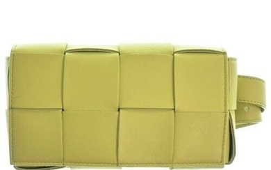 BOTTEGA VENETA Maxi Intrcciato Casette Belt Bag Leather Green