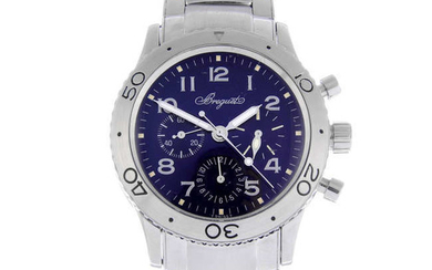 BREGUET - a gentleman's stainless steel Type XX Aeronavale chronograph bracelet watch.