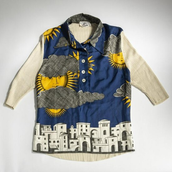 Barnaba Fornasetti, 'Sole di Capri' blouse, 1990s