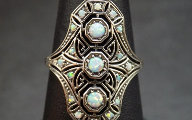Beautiful fire opals in filigree .925 sterling silver