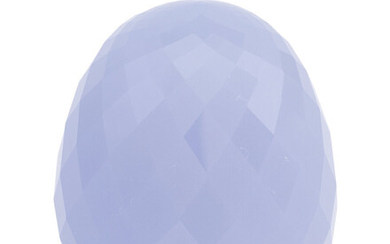 Blue Agate Egg Turkey 1.49 x 1.31 inches (3.79...