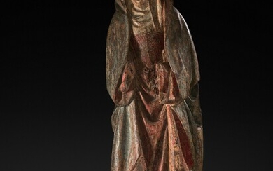 Brabant, vers 1500-1510 Vierge de douleur deboutSculpture en chêne polychroméHauteur : 102 cm (Mains manquantes...