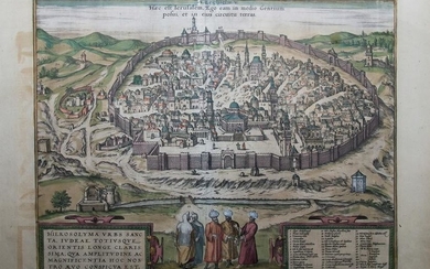 Braun & Hogenberg, View of Jerusalem, 1572