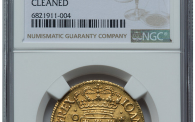 Brazil: , João V gold 4000 Reis 1722-R UNC Details (Cleaned) NGC,...
