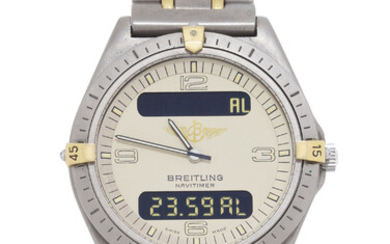 Breitling, Aerospace Navitimer, réf. 80360, montre-bracelet en titane, écrin et documents