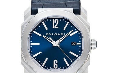 Bulgari Octo 102429 - Octo Automatic Blue Dial Stainless Steel Men's Watch
