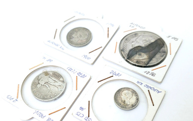 COLLECTION OF FOUR SILVER COINS. EARLY 20TH CENTURY.
