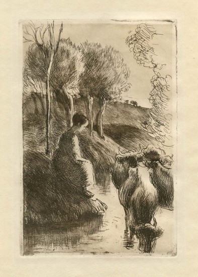 Camille Pissarro Vachere au Bord de l