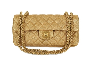 Chanel Gold East West Flap Bag, c. 2006-08,...