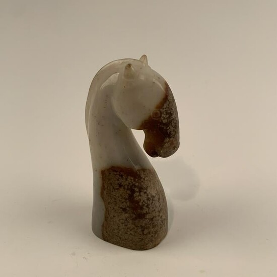Chinese Ancient Jade Carving of Horse Head