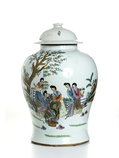 Chinese Famille Rose Baluster Jar and Cover
