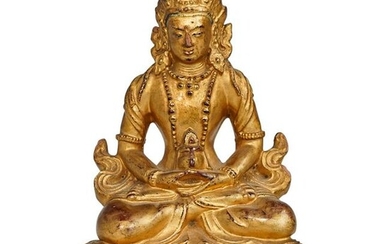 Chinese Gilt Lacquered Seated Deity