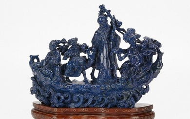 Chinese Lapis Lazuli Carved Sculpture