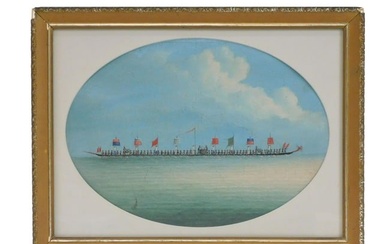 Chinese School. 19th century. Oil painting on