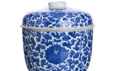 Chinese porcelain pot with lid, Kangxi